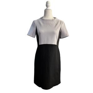 Jill Sander Colorblock Women’s Wool Blend Sheath Dress Lined Officecore Italy 36